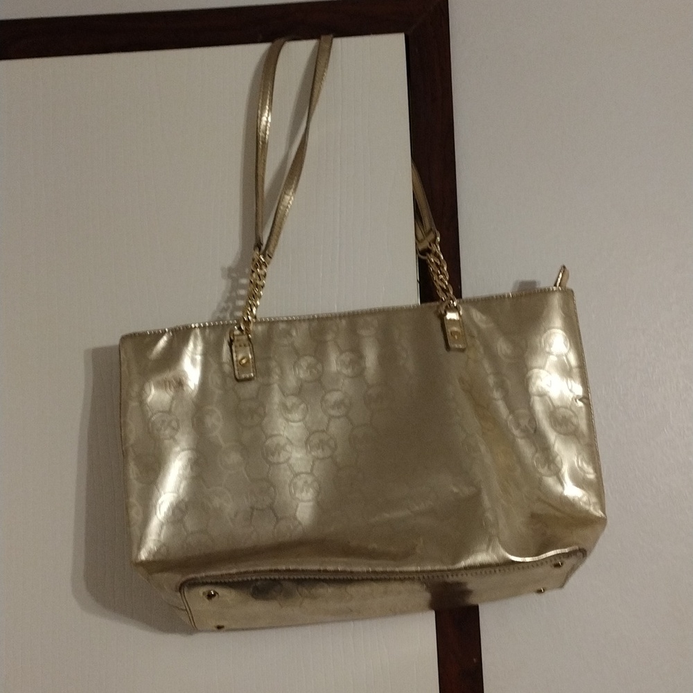 Gold Michael kors tote